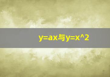 y=ax与y=x^2